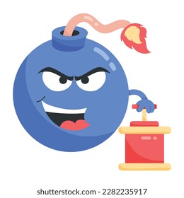 Easy to use flat sticker of bomb blast 