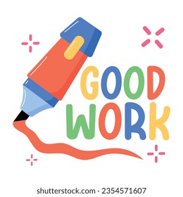 Easy to use flat sticker of highlighter 
