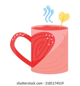 Easy to use flat sticker of love tea 