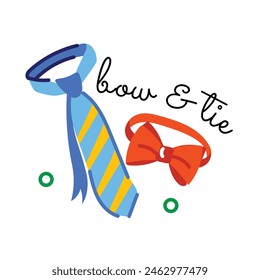 Easy to use flat sticker showing neckwear accessories  