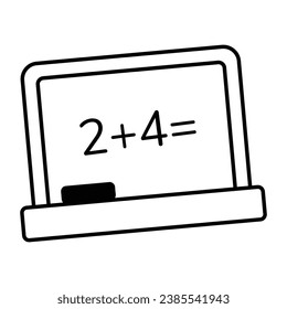 Easy to use glyph icon of maths class 