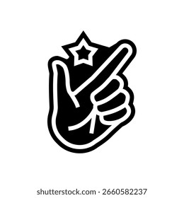 Vector de icono de glifo de uso fácil. signo de uso fácil. ilustración de símbolo aislado