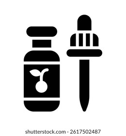 Easy to use glyph style icon of food essence dropper