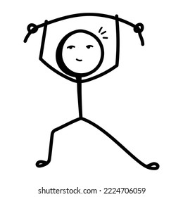 Icono de entrenamiento fácil de usar dibujado a mano 
