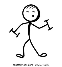 Benutzerfreundliches, handgezeichnetes Symbol für das Training 