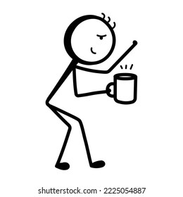 Einfach handgezeichnetes Symbol für Kaffeepause