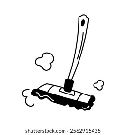 Easy to use icon of floor cleaning, ready to use vector