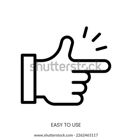 easy to use icon. Line Art Style Design Isolated On White Background Foto stock © 