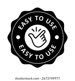 Easy to Use Icon | Smooth Operation Vector | Simple Function Symbol