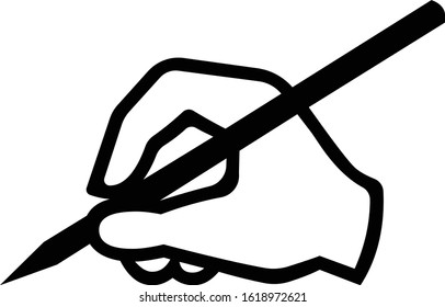 easy to use illustration vector icon of a writing hand 