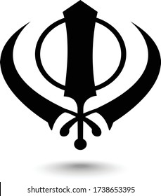 easy to use illustration vector icon of Sikhism symbol Khanda Sahib