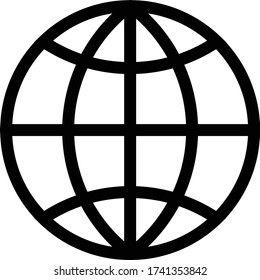 easy to use illustration vector icon of globe