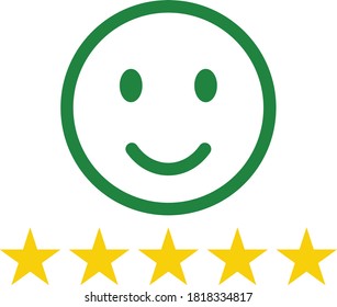 easy to use illustration vector icon of face rating