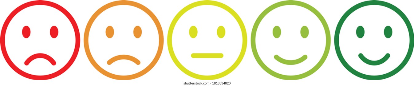 easy to use illustration vector icon of face rating