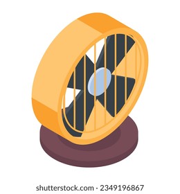 Easy to use Isometric icon of fan 