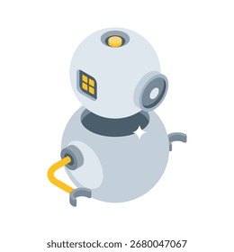 Ícone de estilo isométrico fácil de usar da futura tecnologia robótica