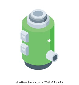 Icono de estilo isométrico fácil de usar de la máquina de siembra de semillas