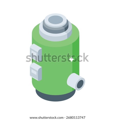 Easy to use isometric style icon of seed planting machine