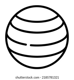 Icono lineal de bola de ejercicio fácil de usar 