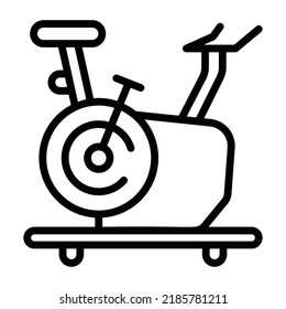 Easy to use linear icon of stationary bike 