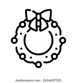 Easy to use linear style icon of hanging heart ornament