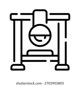 Easy to use linear style icon of industrial bridge saw machine