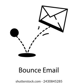 Easy to use outline icon of bounce email