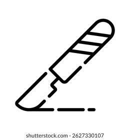 Easy to use outline style icon of surgical scalpel