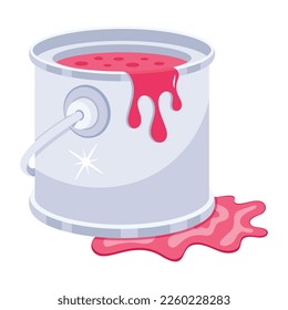 Easy to use paint bucket flat icon 