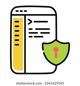 Icono de programación segura fácil de usar