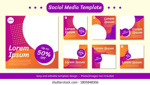 easy to use social media template