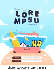 Easy to use summer event template 