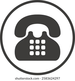 Easy to use telephone icon