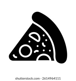 Easy to use trendy glyph icon of pizza slice
