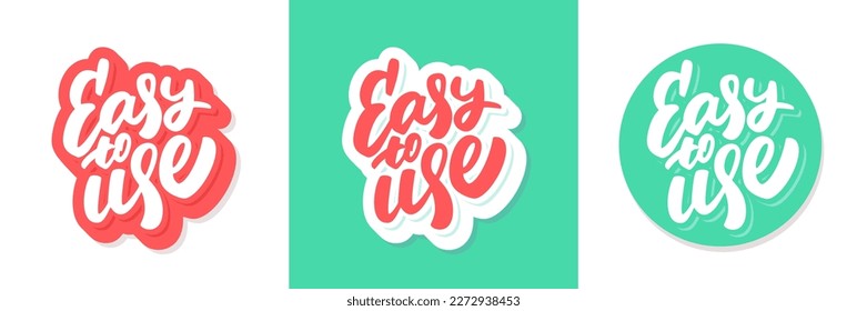 Fácil de usar. Etiquetas con letras vectoriales.