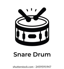 An easy to use vector of snare drum, editable icon design