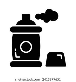 Easy to use vector of spray paint in trendy style, isolated on white background