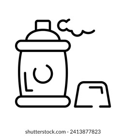 Easy to use vector of spray paint in trendy style, isolated on white background
