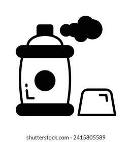 Easy to use vector of spray paint in trendy style, isolated on white background