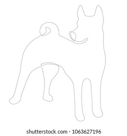 easy vector silhouette of the dog