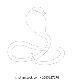 easy vector silhouette of a snake