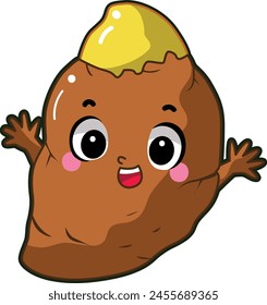 
Easy vegetables drawing. Cute veggie herbs vector icon. Funny cartoon vegetable elements. Family fruit and veggie.