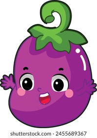 
Easy vegetables drawing. Cute veggie herbs vector icon. Funny cartoon vegetable elements. Family fruit and veggie.