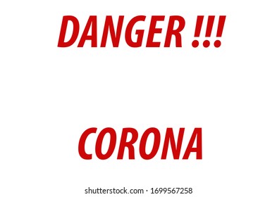Easy warning poster against corona virus and covid19.