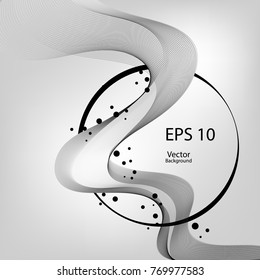Easy wave on a white background - vector.