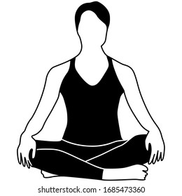 Easy Yoga Pose Illustration Icon