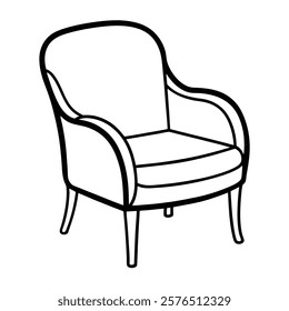 easy-chair of a vector silhouette