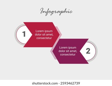 Easy-to-Use 2-Step Process Infographic for Business and Marketing Needs