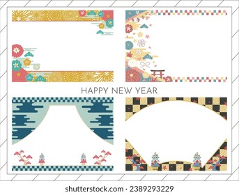 
Easy-to-use Japanese-style frame set for the New Year in Japan