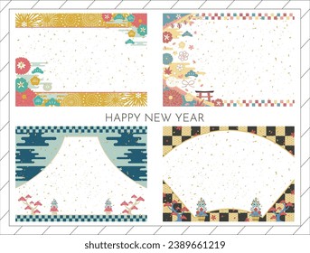 
Easy-to-use Japanese-style frame set for the New Year in Japan